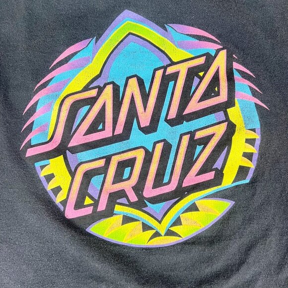 Santa Cruz Skateboards Short Sleeve Graphic T Shirt Black Size Medium - Picture 3 of 11